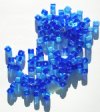 100 5mm Transparent Sapphire AB Cube Beads